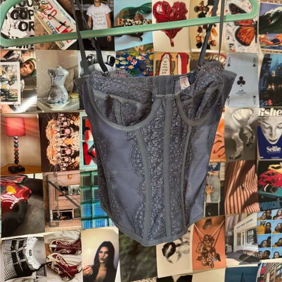 Urban outfitters corset in blue size small - Picture 1 of 3